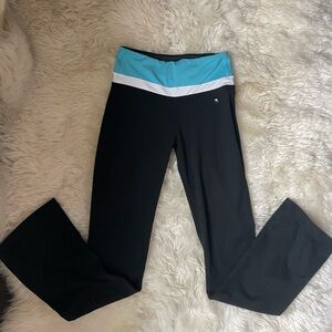 Vintage Bally low rise black flare bootcut workout leggings